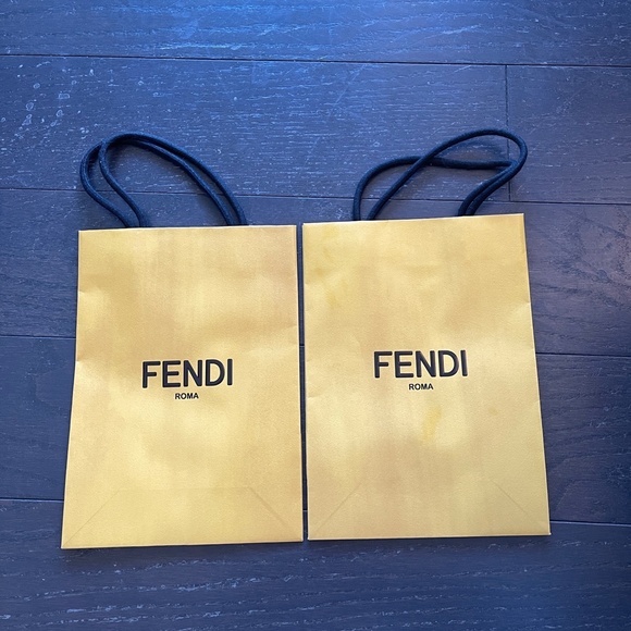 Fendi shopping bag empty yellow decoration storage - Picture 2 of 5